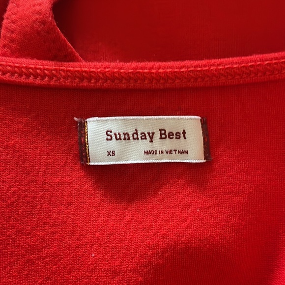 SUNDAY BEST X ARITZIA red bodysuit - Picture 3 of 4